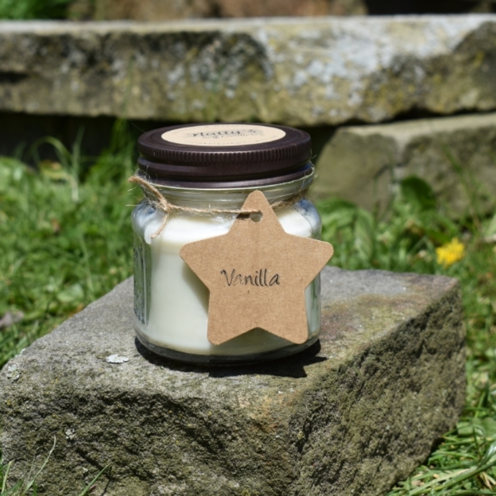 Hand poured 16oz Vanilla Soy Candle
